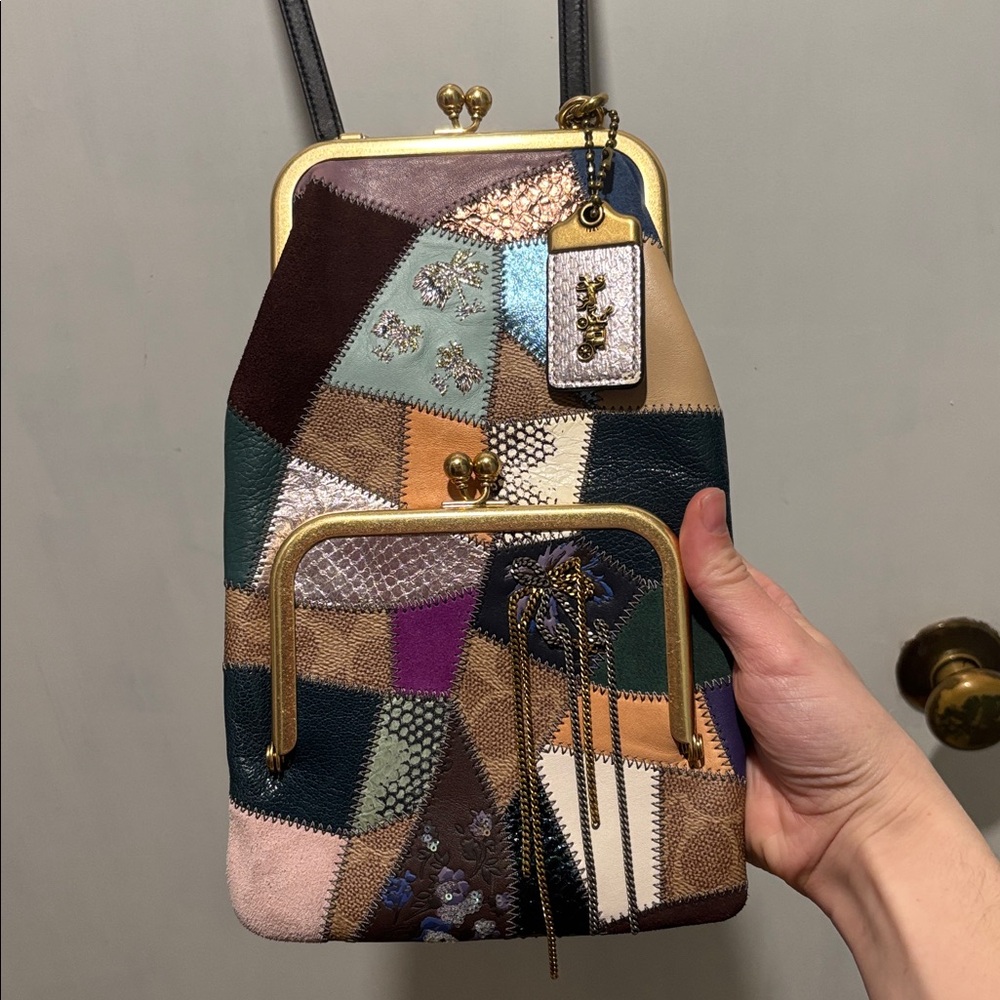 Coach Patchwork Leather Crossbody Bag in Multicolor